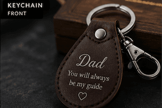 Front of The Life Archive Memorial Keychain